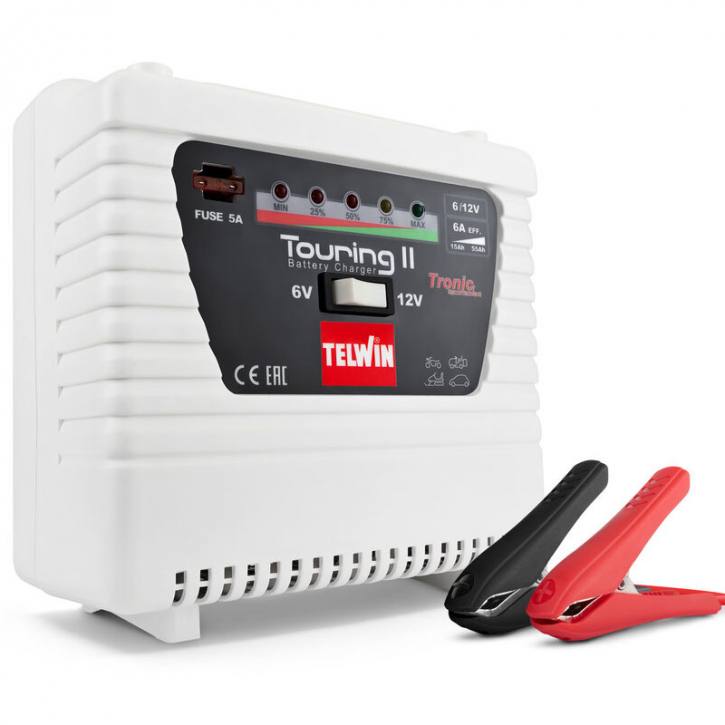 Telwin Touring 11 TRONIC: 6V/12V Batterieladegerät für Kapazitäten bis 55 Ah