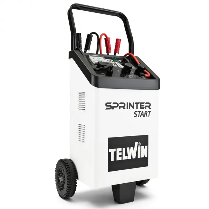 Telwin Sprinter 6000 Leistungsstarkes Ladegerät 12V/24V Starthilfe für LKW (570 A)