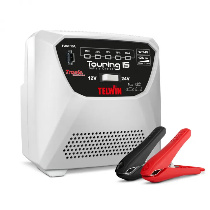 Telwin Touring 15 - 12V/24V Ladegerät für PKW & Motorrad (bis 115 Ah