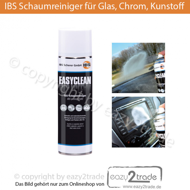 Universalreiniger | Schaumreiniger EasyClean | Reinigungsspray für Glas, Chrom, Kunststoff | 1 VPE á 12 Dosen