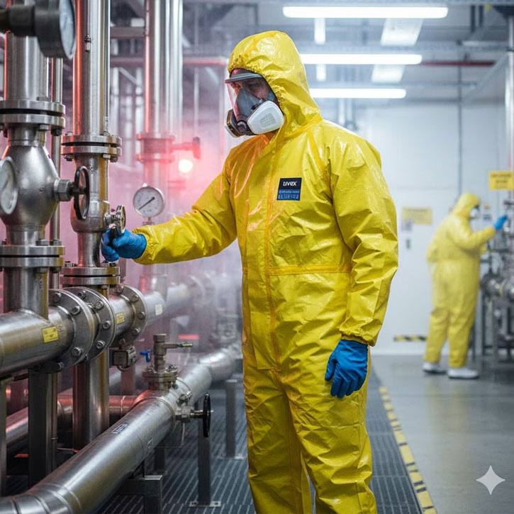 Chemieschutzanzug Kat. 3 uvex Typ 3B 4/5 | 10 Stück Chemieschutzanzug Kat. 3 uvex Typ 3B 4/5 | 10 Stück