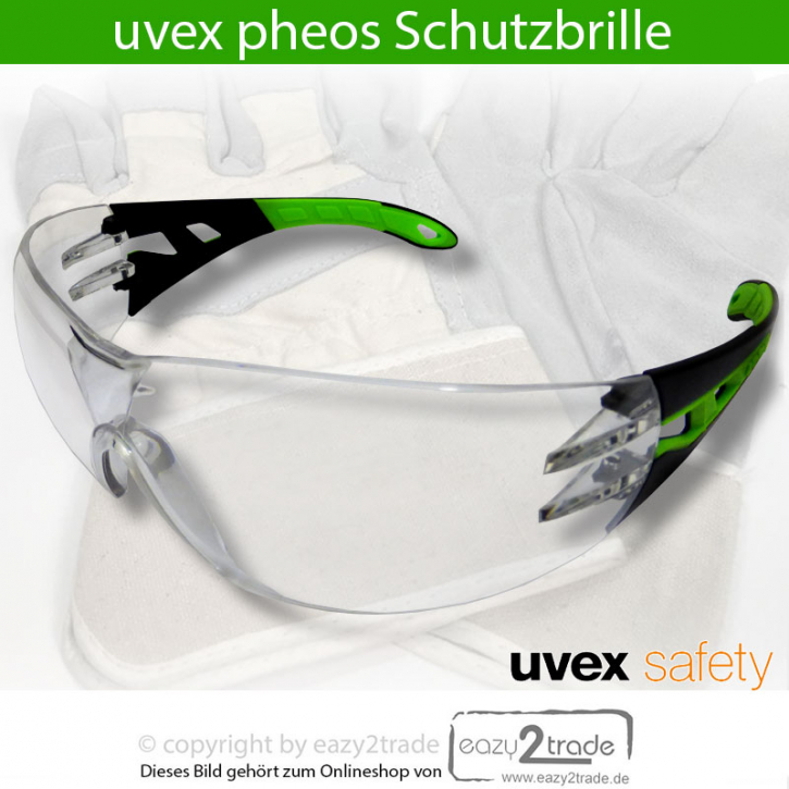 uvex pheos Schutzbrille EN166/170 UV400 CE helle Scheiben