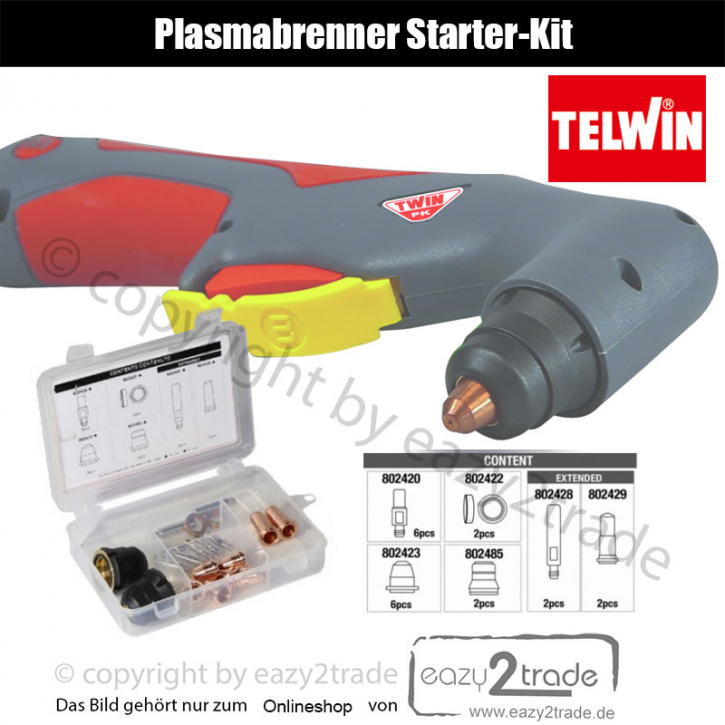 Verschleißteile für Plasmabrenner | Verbrauchsmaterial Box 27 teilig | Technology Plasma 54 XT Telwin