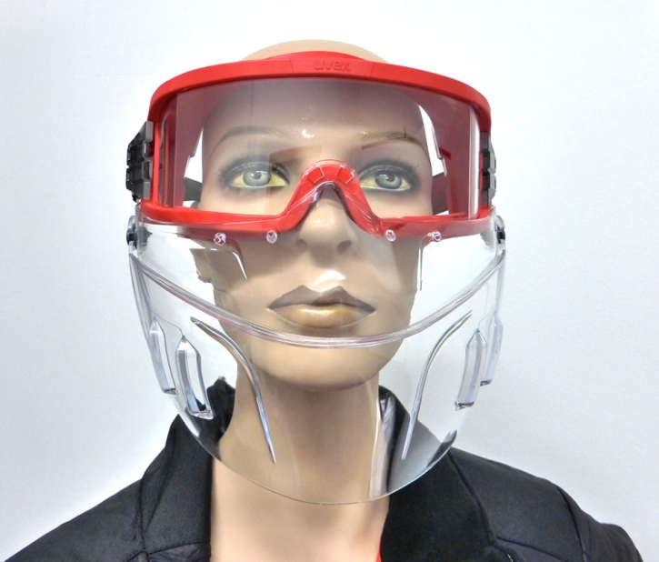 Vollsicht-Schutzbrille mit Mundschutz uvex fire 9301633