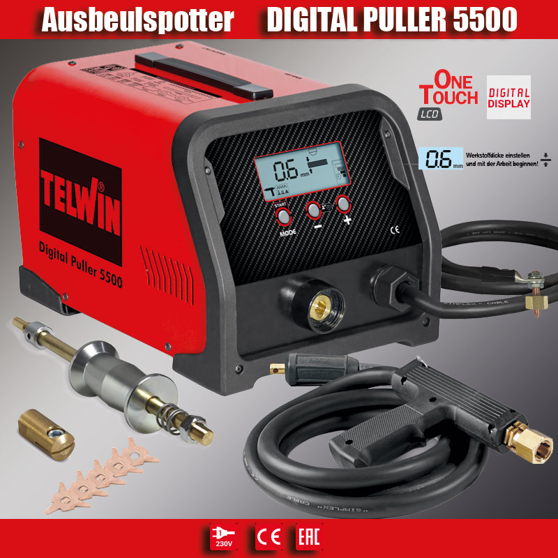 Gleithammer Set Elektroden-Halter + 100 Stück Ausbeulsterne