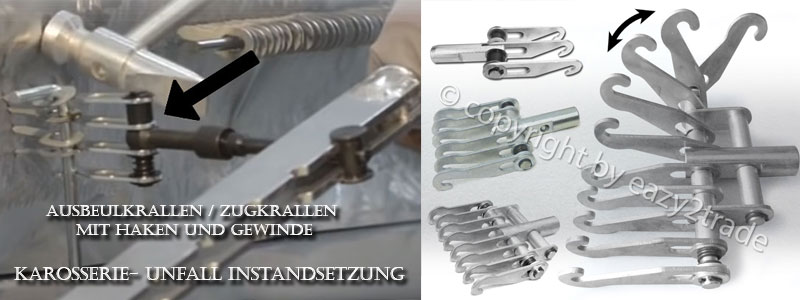 Ausbeulkralle, Zugkralle mit Haken, Ausbeulwerkzeug für die Karosserie Reparatur Instandsetzung, Ausbeulen