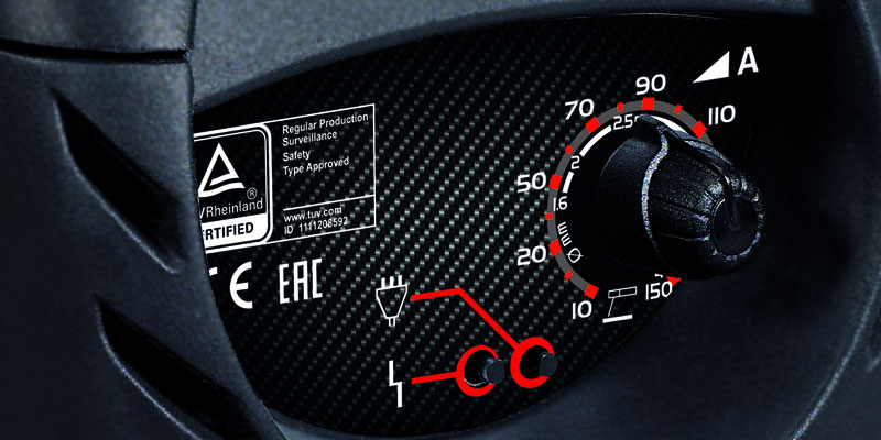 Bedienfeld vom Elektroden Schweißgerät Force 165