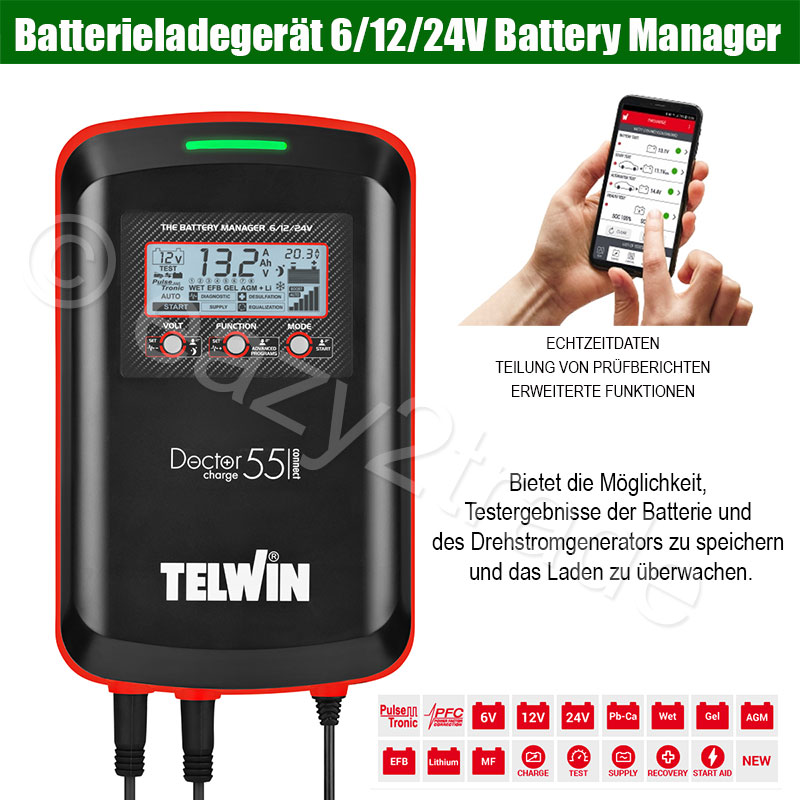Profi Batterieladegerät Doctor Charge 55 Connect Telwin