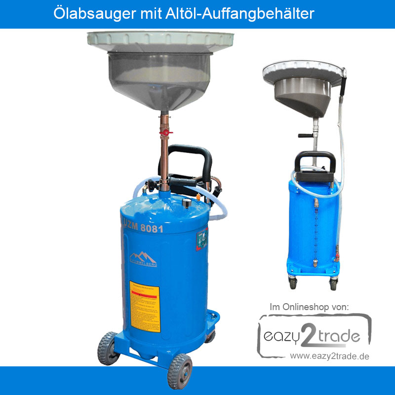 Ölabsauger Druckluft pneumatisch + Auffangbehälter 20L