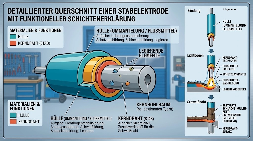 Umhüllungstypen von Schweißelektroden einfach erklärt