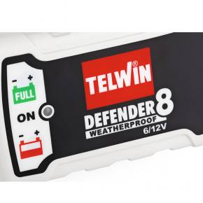 Telwin DEFENDER 8: Intelligentes 6V / 12V Erhaltungsladegerät (AGM, GEL, EFB) | TRONIC