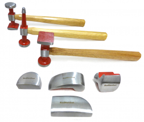 Ausbeulhammer Set Karosserie 7teilig | mit Handfäustel | im Koffer