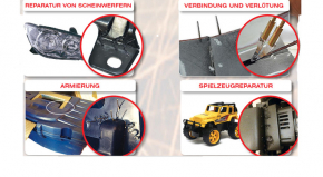 Kunststoffschweißgerät, C.A.R.FIT Kunststoff Schweißgerät inkl. Edelstahlklammern