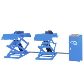 Doppelscherenhebebühne Überflur 3t: Die kompakte Doppel Scheren Hebebühne von Trommelberg