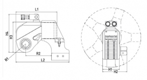 Hydraulischer Drehmomentschlüssel Vierkant-Antrieb HYM GR 1-50 | 183-72.000 Nm