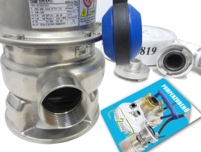 Ebara DW VOX M100A mit Ansaugschlauch | Industrie, Abwasser, Schmutzwasser | Edelstahl