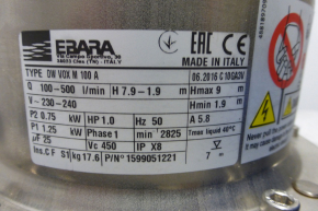 Ebara DW VOX M100A mit Ansaugschlauch | Industrie, Abwasser, Schmutzwasser | Edelstahl