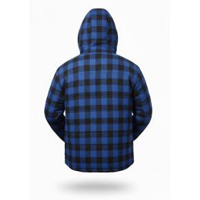 Thermojacke mit Kapuze CRAFTLAND Holzfällerjacke blau-kariert Gr. 3XL