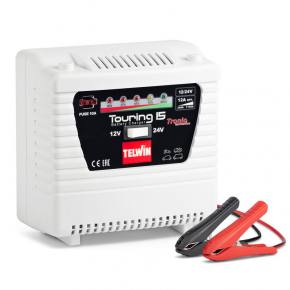 Telwin Touring 15 TRONIC: 12V/24V Ladegerät für PKW & Motorrad (bis 115 Ah