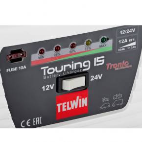 Telwin Touring 15 TRONIC: 12V/24V Ladegerät für PKW & Motorrad (bis 115 Ah