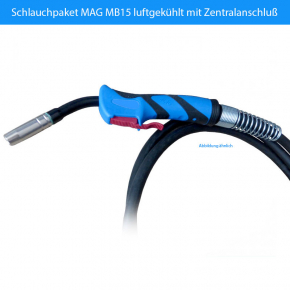 Schlauchpaket MAG MB15 luftgekühlt 4 Meter Zentralanschluß