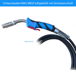 Schlauchpaket MAG MB25 luftgekühlt 3 Meter und Zentralanschluß