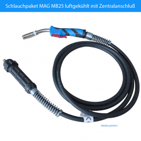 Schlauchpaket MAG MB25 luftgekühlt 3 Meter und Zentralanschluß
