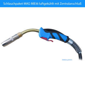 Schlauchpaket MAG Brenner luftgekühlt MB36 | Länge 5m | Zentralanschluß