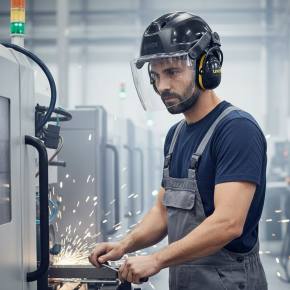 uvex pheos B-S-WR Profi-Set: 3-in-1 Industrieschutzhelm mit Magnet-System