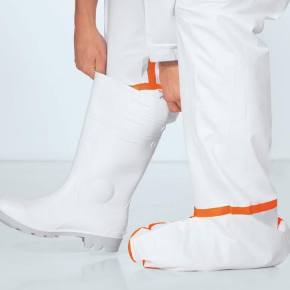 Chemikalien Schutzanzug uvex Kat. 3 / 4B Typ 4/5/6 weiß orange | 10 Stück